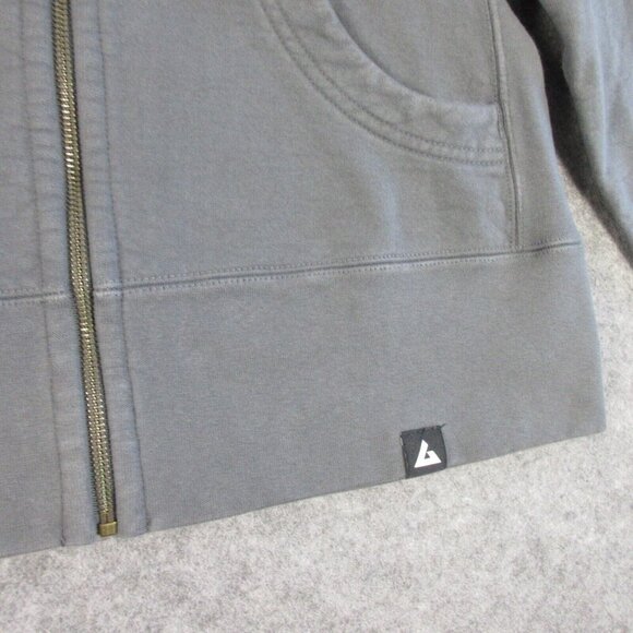 American Giant Womens Hoodie Jacket Sweatshirt Classic Full Zip Gray Large 980 - Picture 8 of 12